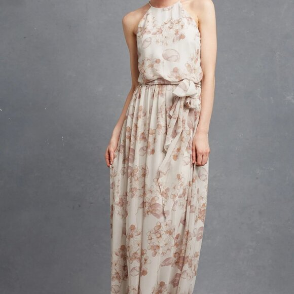 BHLDN Donna Morgan Floral Halter Maxi Dress – EUC Size 12 - Picture 8 of 8